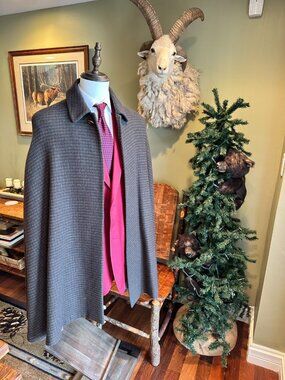 KITON Napoli 100% Cashmere Men's Cape Cloak EU 50 US 40 Made in Italy Luxury